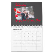 金ゴールドモダンファミリー写真コラージュ2023 カレンダー (2月 2026)