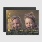 金ゴールドモダンフォントハッピーマザーズ日フォトカード (正面/裏面)