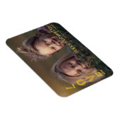 金ゴールドモダンフォントハッピーマザーズ日写真 マグネット (右側)