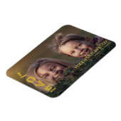 金ゴールドモダンフォントハッピーマザーズ日写真 マグネット (左側)