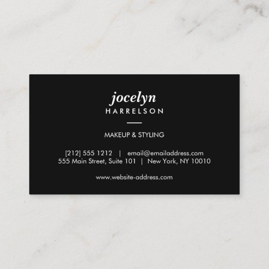 金ゴールドモダンフラワーブラックサークル名刺 名刺 (裏面)