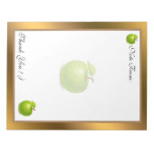 金ゴールドモダンフルーツテキストの追加 ノートパッド (正面)