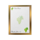 金ゴールドモダンフルーツテキストの追加 ノートパッド (回転)