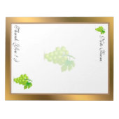 金ゴールドモダンフルーツテキストの追加 ノートパッド (正面)