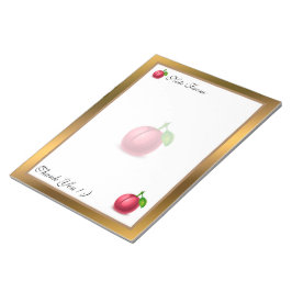 金ゴールドモダンフルーツテキストの追加 ノートパッド