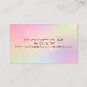 金ゴールドモダンフレーム、紙吹雪ミキサ 名刺 (裏面)