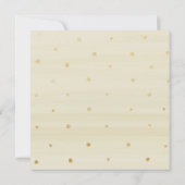 金ゴールドモダンフローラベビーシャワー招待状 招待状 (裏面)