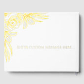 金ゴールドモダンフローラ結婚のゲストブック ゲストブック (裏面)