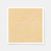 金ゴールドモダンフローラ スタンダードカクテルナプキン (正面)