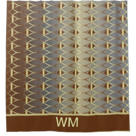 金ゴールドモダンブラウンとグレーの上品なシャワーカーテン シャワーカーテン