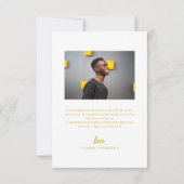 金ゴールドモダンブラシスクシンプルリプト写真卒業 サンキューカード (裏面)