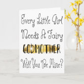 金ゴールドモダンブラシストロークGodmother写真の提案 カード (黄色い花)