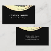 金ゴールドモダンブラシ 名刺 (正面/裏面)