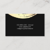 金ゴールドモダンブラシ 名刺 (裏面)