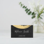 金ゴールドモダンブラシ 名刺 (スタンド正面)