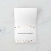 金ゴールドモダンブラックカスタム会社ハッピーホリデイズ シーズンカード (内部)