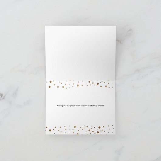 金ゴールドモダンブラックカスタム会社ハッピーホリデイズ シーズンカード (内部)