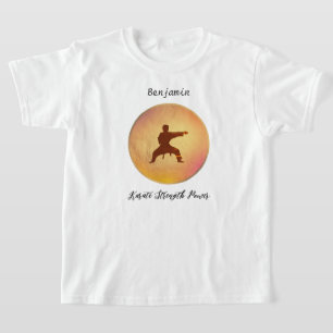 金ゴールドモダンブラックタイポグラフィ空手武術アーツ Tシャツ