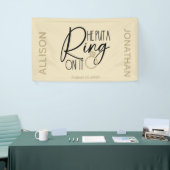 金ゴールドモダンブラックネーム彼はそれにリングや輪を置いた 横断幕 (トレードショー)