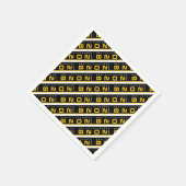 金ゴールドモダンブラック卒業パーティー スタンダードカクテルナプキン (角)