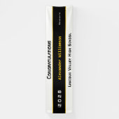 金ゴールドモダンブラック卒業パーティー 横断幕 (縦)