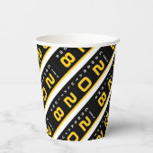 金ゴールドモダンブラック卒業パーティー 紙コップ (裏面)