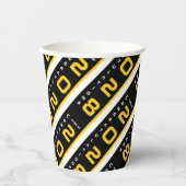 金ゴールドモダンブラック卒業パーティー 紙コップ (正面)