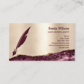 金ゴールドモダンブルゴーニュ公証人ローン契約業者 名刺 (裏面)