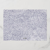 金ゴールドモダンブルーホワイトクリスマスフレーム写真ハッピー 箔シーズンカード (裏面)