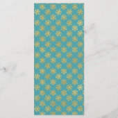 金ゴールドモダンブルーメリークリスマスフォト – Rackcard (裏面)