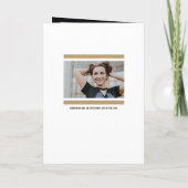 金ゴールドモダンブロック5 – 写真の卒業 招待状 (裏面)