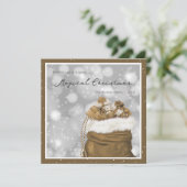 金ゴールドモダンプレゼント魔法のクリスマス シーズンカード (スタンド正面)