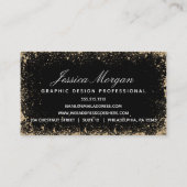 金ゴールドモダンプロフェッショナル名刺 名刺 (裏面)
