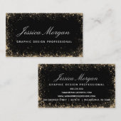 金ゴールドモダンプロフェッショナル名刺 名刺 (正面/裏面)