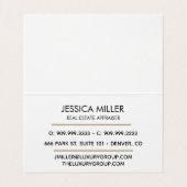 金ゴールドモダンプロフェッショナル折り畳み名刺 名刺 (内部フラット)