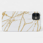 金ゴールドモダンホワイトケースメイト Case-Mate iPhoneケース (裏面(横))