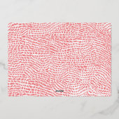 金ゴールドモダンホワイトメリークリスマスフレームの写真 箔シーズンカード (裏面)