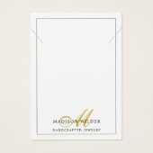 金ゴールドモダンホワイトモノグラムのジュエリーネックレス (正面)