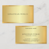 金ゴールドモダンミニマエレガントリストテンプレートシンプル 名刺 (正面/裏面)