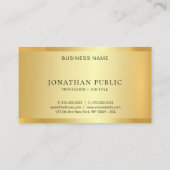 金ゴールドモダンミニマエレガントリストテンプレートシンプル 名刺 (裏面)