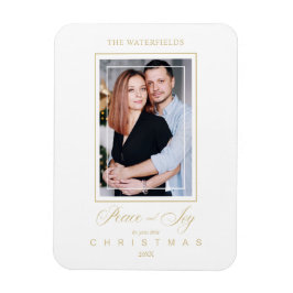 金ゴールドモダンミニマル写真家族 マグネット