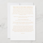 金ゴールドモダンミニマル宗教用クリスマスフォト シーズンカード (裏面)