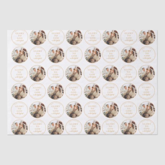 金ゴールドモダンミニマル宗教用クリスマスフォト 薄葉紙 (正面)