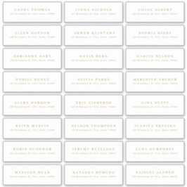 金ゴールドモダンミニマ結婚リストのゲスト住所 シール