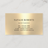 金ゴールドモダンメイド清掃サービス 名刺 (裏面)