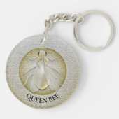 金ゴールドモダンメタルビーコイン キーホルダー (裏面)