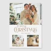 金ゴールドモダンメリークリスマスタイポグラフィ3 – 写真 (正面)