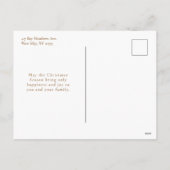 金ゴールドモダンメリークリスマスタイポグラフィ3 – 写真 シーズンポストカード (裏面)