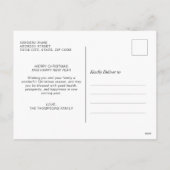 金ゴールドモダンメリークリスマスハートスクリプト5写真 シーズンポストカード (裏面)