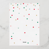 金ゴールドモダンメリークリスマスホリデーフォトカード 箔シーズンカード (裏面)